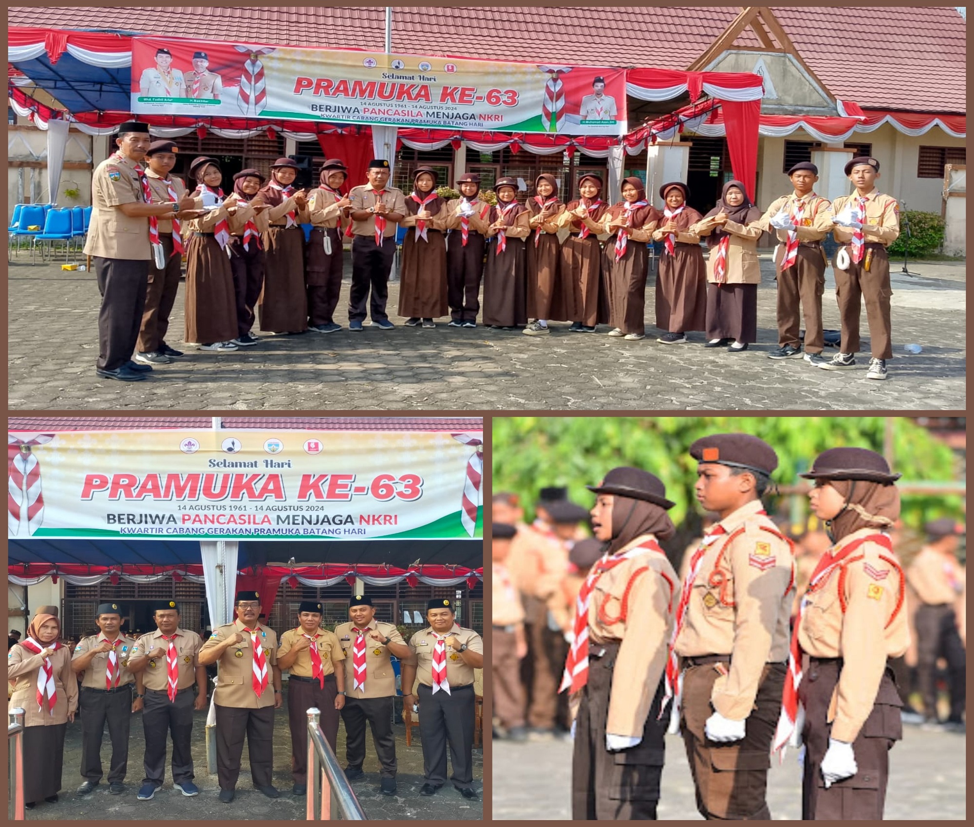 Prestasi Membanggakan! Siswa MTsN 1 Batang Hari Percaya Diri Jadi Petugas Upacara Pramuka