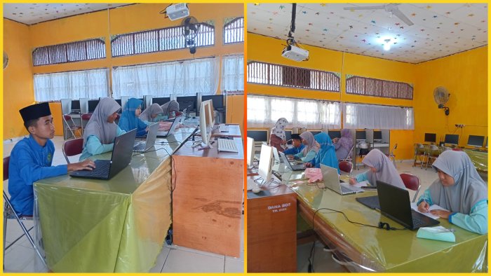 Suasana Gladi Persiapan OMI Tingkat Provinsi di Lab. Komputer MTsN 1 Batang Hari: Fokus dan Harapan Tinggi