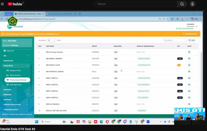 Operator EMIS GTK MTsN 1 Batang Hari Ikuti Bimtek Aplikasi Terbaru Secara Daring Operator EMIS GTK MTsN 1 Batang Hari Ikuti Bimtek Aplikasi Terbaru Secara Daring