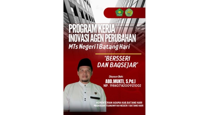 Agen Perubahan MTsN 1 Batang Hari: Bapak Abd. Mukti Pimpin Misi Penguatan Karakter Melalui BER5SERI dan BAQSEJAR