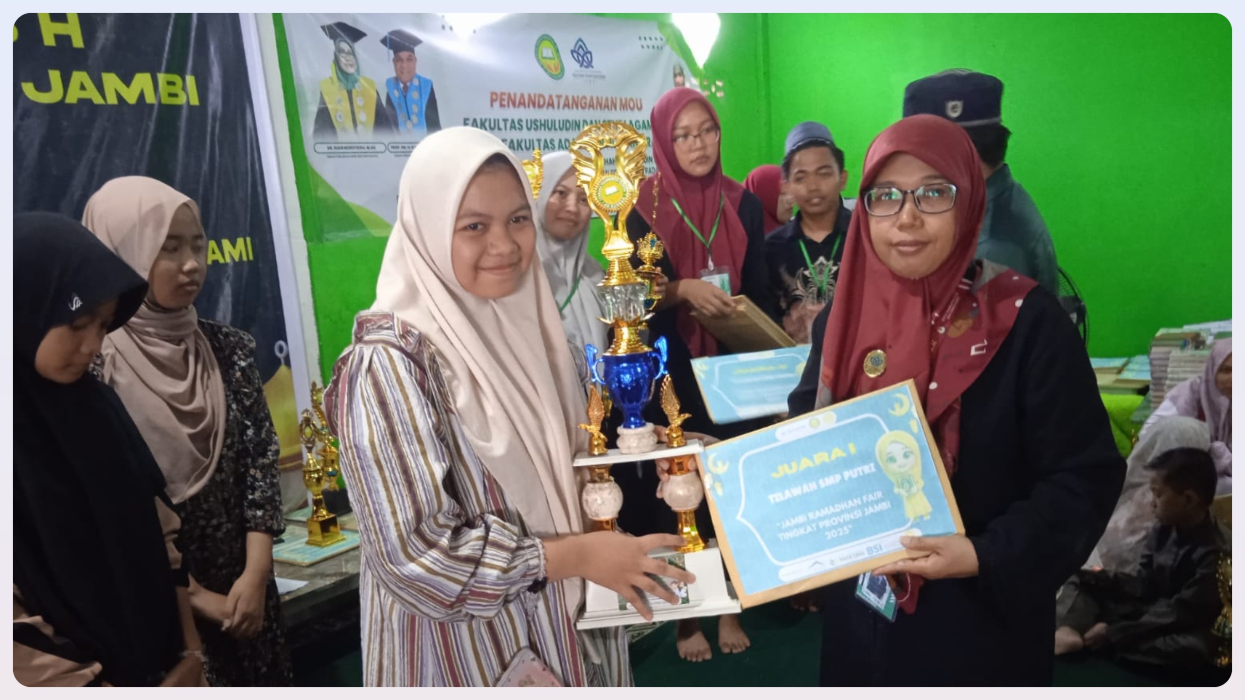 Rifadhatul Aysyuha, Siswi MTsN 1 Batang Hari, Raih Juara 1 Tilawah Putri Tingkat Provinsi Jambi